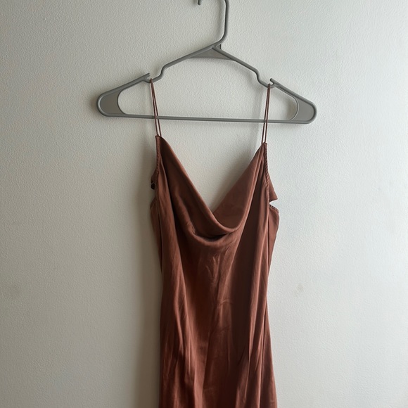 Rare LPA Bias Cut Silk Dress 73 in Bronze - Picture 1 of 10